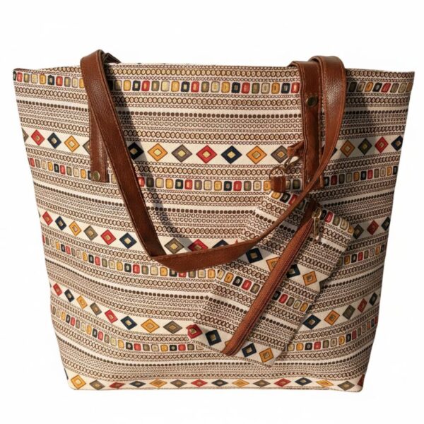 women printed canvas tote bag